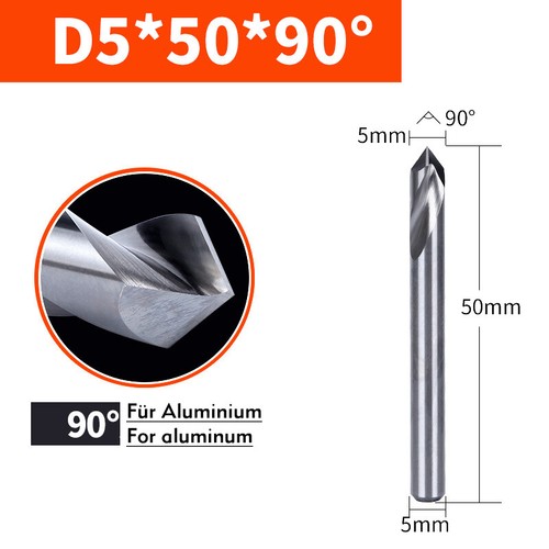 Carbide 60°/90°/120° Degree Chamfer&Spotting Drill 3mm-12mm Countersink Cutter - Picture 31 of 61