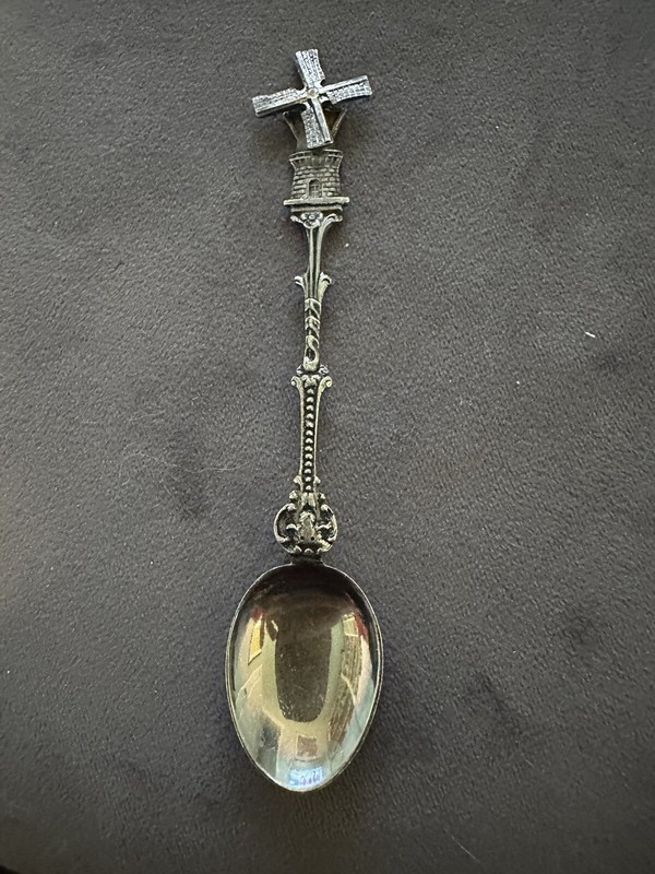 Vintage HOLLAND ALMEY 90 Silver Made in Holland Collector Spoon SPINNING MILL