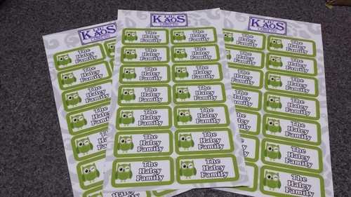 42 Etiquetas de Nombre Personalizadas Impermeables Etiqueta Niños Zapatos Escolares Sombrero de Almuerzo - Imagen 4 de 5