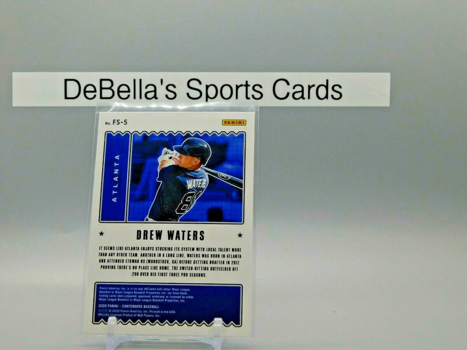 2020 Panini Contenders Baseball Future Stars #FS-5 Drew Waters  - Image 2 of 2