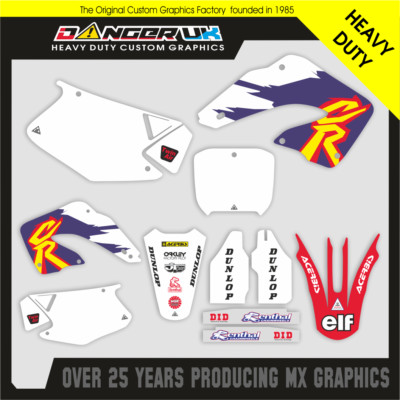 HONDA CR 125 250 2000 2001 MOTOCROSS MX RETRO VOLLSTÄNDIGE GRAFIK AUFKLEBER KIT