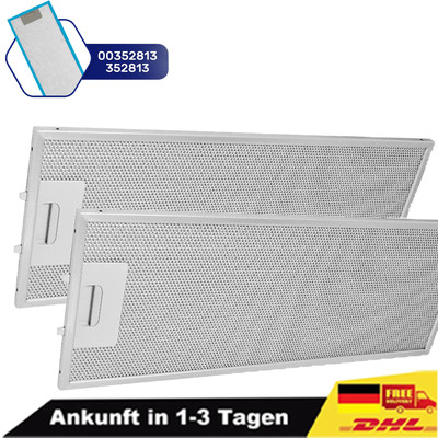 2 x Metall Fettfilter für Bosch Siemens 352813 DHI1645 DHI625H Dunstabzugshaube