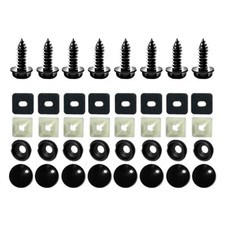 For F-250 Black License Plate Screws Stainless Steel Bolts Caps Car Fastener Kit