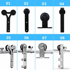 CCJH 4FT-7.5FT Sliding Barn Wood Door Hardware Track Kit For Single/Double