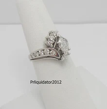 1CT Natural Marquise Diamond Engagement Wedding Ring Bridal Set 14K White Gold