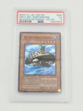 2004 Yugioh IOC-084 Orca Mega Fortress of Darkness Super Rare 1st Edition PSA 5