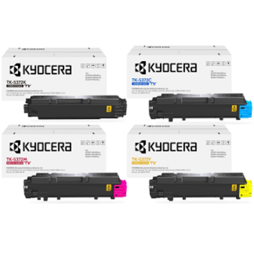 Kyocera Genuine OEM Toner 4 Cartridge Kit Set Black Cyan Magenta Yellow TK-5372 - Picture 1 of 5