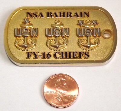 Challenge Coin - US Navy - NSA Bahrain - CPO - FY-16 Chiefs - Serialized - Honor