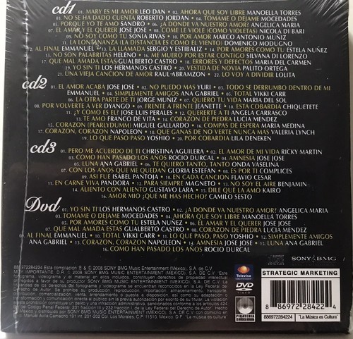 Rare No Longer Made 3cds & Dvd Romanticos Inolvidables Amor Mío Que Me Has Hecho - Picture 2 of 2