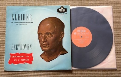 BEETHOVEN No.5, C MINOR KLEIBER/KCO LP 1957 UK DECCA MONO OUTER-GROOVED LXT.5358