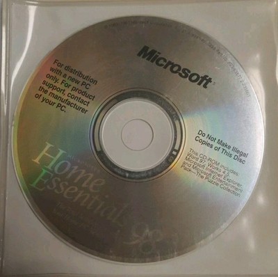 Microsoft Home Essentials 98 CD-ROM 1997 Software Installation X03-42341 No Key