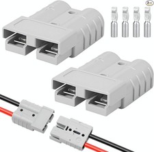 2 Pcs 50A 600V Battery Quick Connect/Disconnect, Compatible with Connector, 8-12