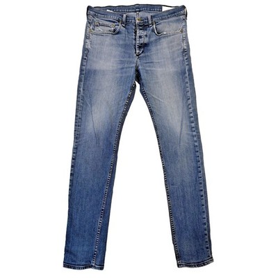 Rag & Bone Jeans Men's 33x 32  Designer Bayview Blue Distressed Denim USA