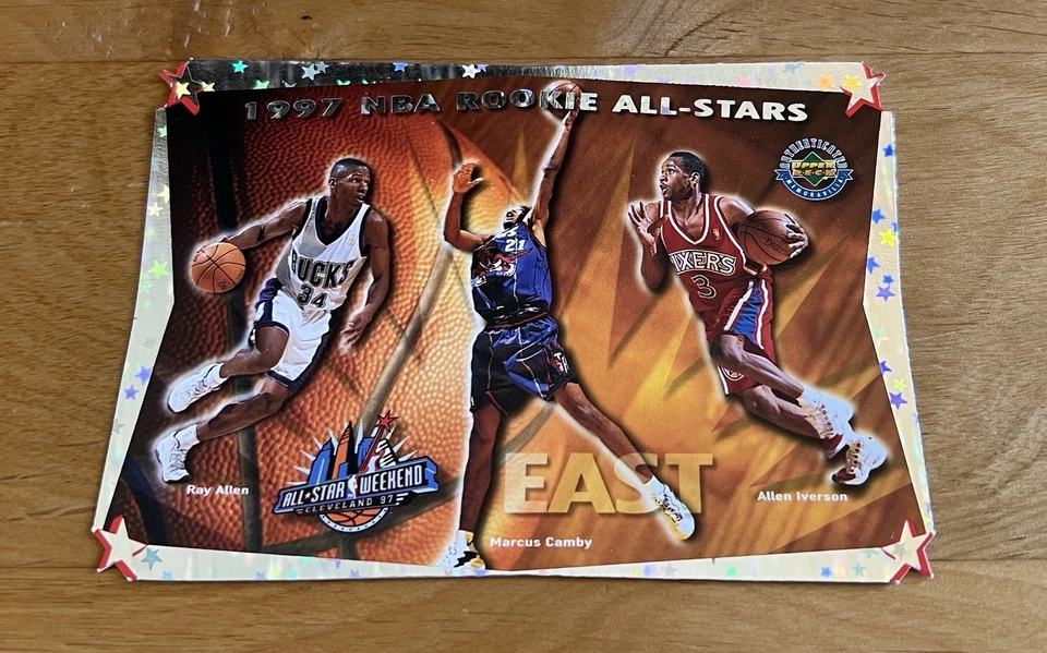 1996-97 Upper Deck NBA Rookie All Stars Iverson Kobe Bryant Marbury/5000 Mamba Foto 4 de 4