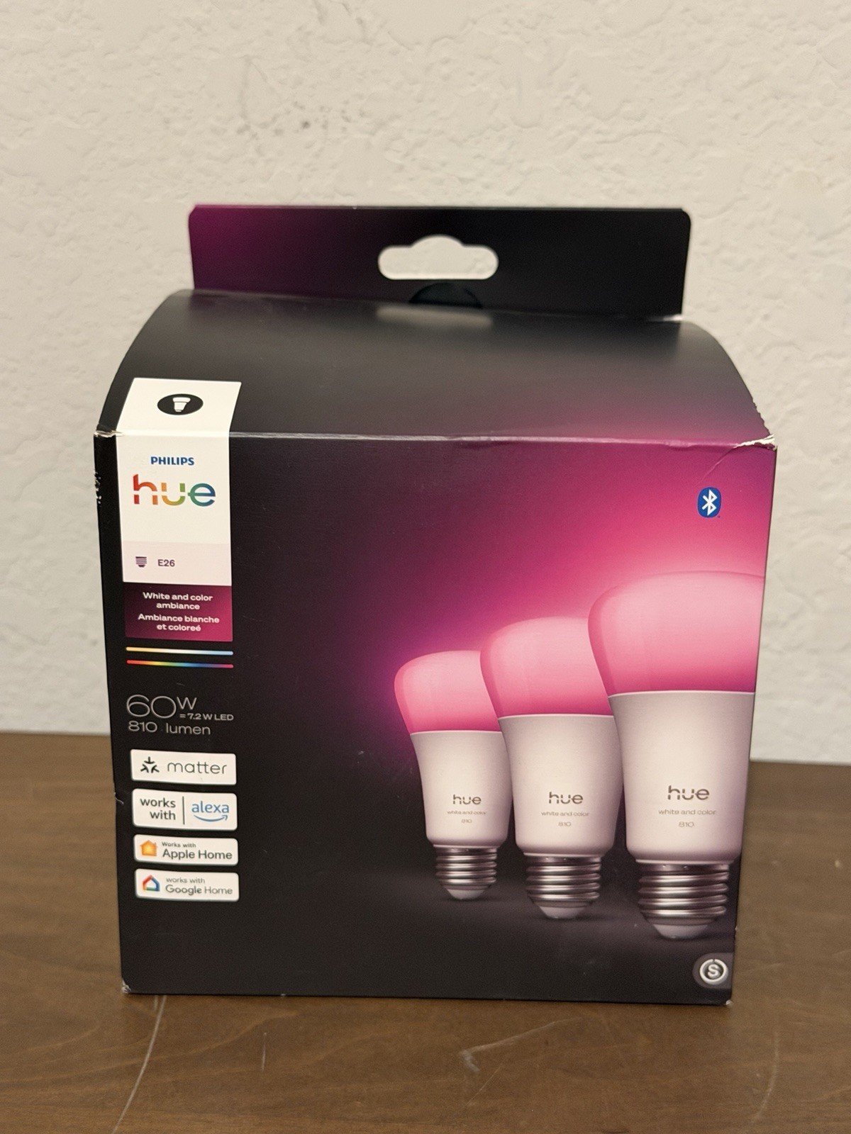 Philips Hue A19 LED Smart Light Bulb - White and Color Ambia