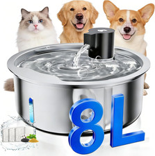 Dog Water Fountain 8L Stainless Steel Dog Water Fountain for Large Dogs Dog Wate