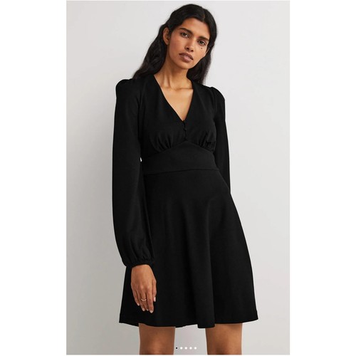 Nuevo Mini Vestido Boden Jersey Tea Cuello en V Para Mujer Talla 12 Largo Rojo Corto - Imagen 2 de 13