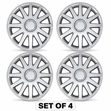 Open Box 16 Silver Abs Hubcaps Set Of 4 Snap-on Wheel Covers For Steel Rims