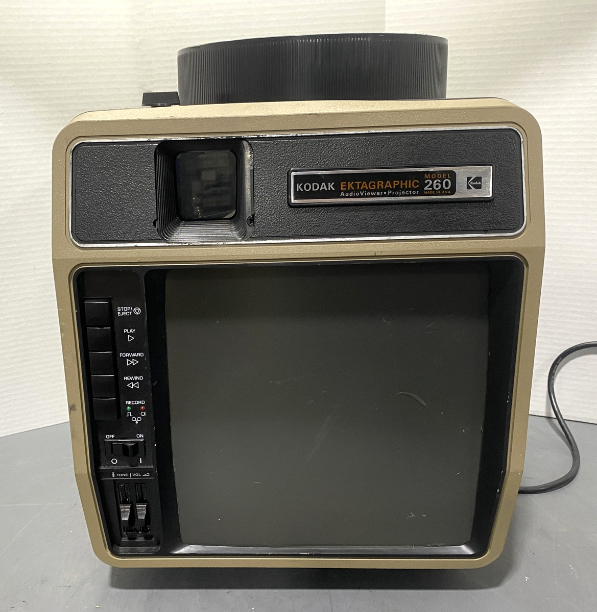 Kodak 260 Ektagraphic Audio Viewer & Projector 120V 60Hz Power