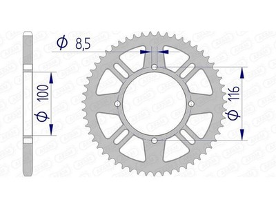 SP 1074596006 AFAM Aluminiumritzel hinten 17104420    passend fuer SUZUKI RM 100