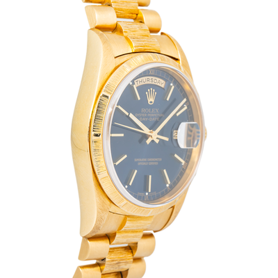 ROLEX ロレックス18248 イエローゴールド/YG 新品外しコマ2個 Rolex Day-Date 18248 18k Yellow Gold Bark President Blue Dial