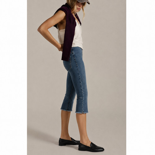Size 30 We The Free Penny Capri Jeans Pull-On Stretch 21” Inseam Free People