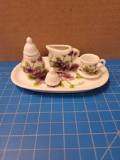 Royal Norfolk Miniature Tea Set Floral Dollhouse Display China Collectible