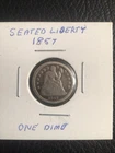 1857 seated liberty dime