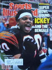 Ickey Woods - Cincinnati Bengals - Autographed Sports Illustrated - 1/16/89