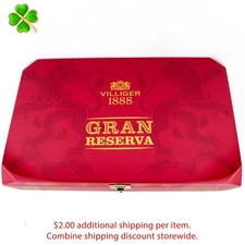 Villiger 1888 Toro Gran Reserva Empty Wood Cigar Box 11.5" x 7.5" x 1.25"