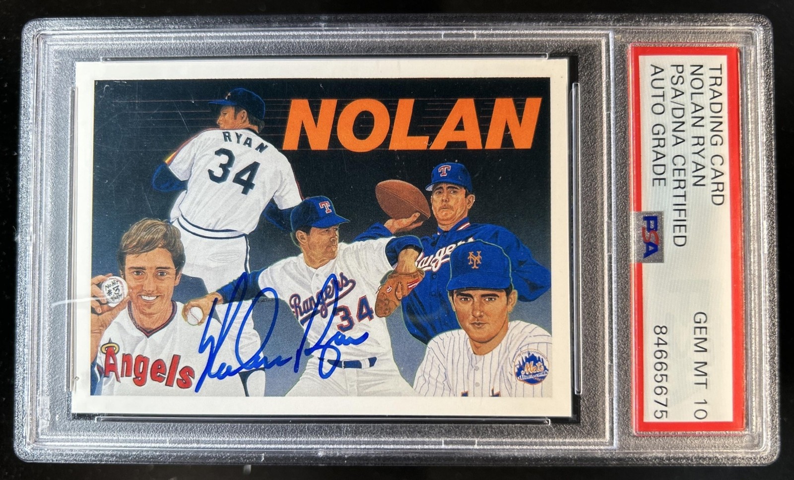 1990 Upper Deck Nolan Ryan Auto #34 Rangers PSA 10 GEM MINT