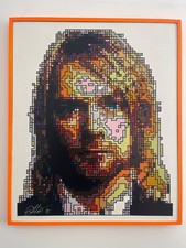 “Kurt Cobain” by Nick Dillon (c. 2013) Acrylic and audio tape on canvasurban art