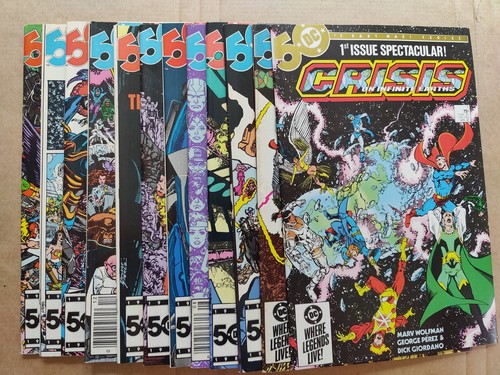 CRISIS ON INFINITE EARTHS #1-12 COMPLETE SET 1985 DC Wolfman George Perez - Picture 1 of 23