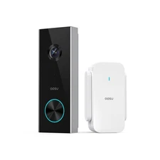 Doorbell Camera Wireless, aosu Battery-Powered Video Doorbell with Chime, 2K ...