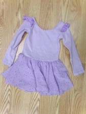 Dance Dance Leotard Dress Long Sleeve Purple Small Child Ballet Tap