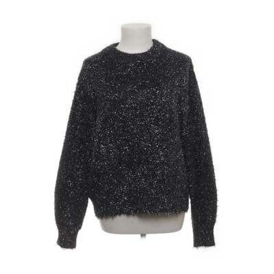 H&M, Strickpullover, Größe: XS, Lila/Schwarz, Polyester, Feinstrick, Damen #Ddx