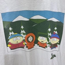 Vintage SOUTH PARK T Shirt 1997 Comedy Central Cartoon TV Series Promo White L