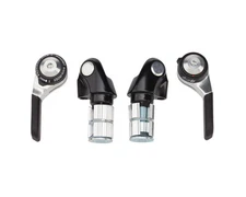 Microshift Road/Mountain Bar End Shifters (Silver/Black)