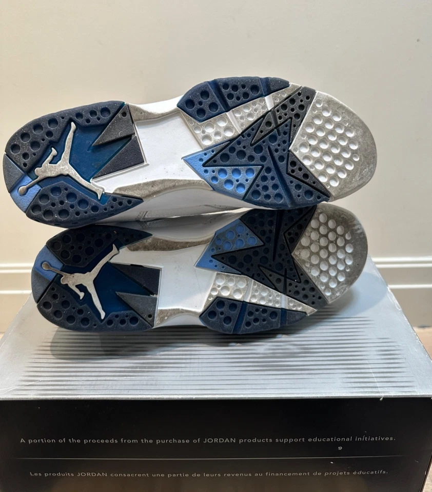 Talla 9.5 - Air Jordan 7 Retro 2002 Azul Francés Foto 4 de 4