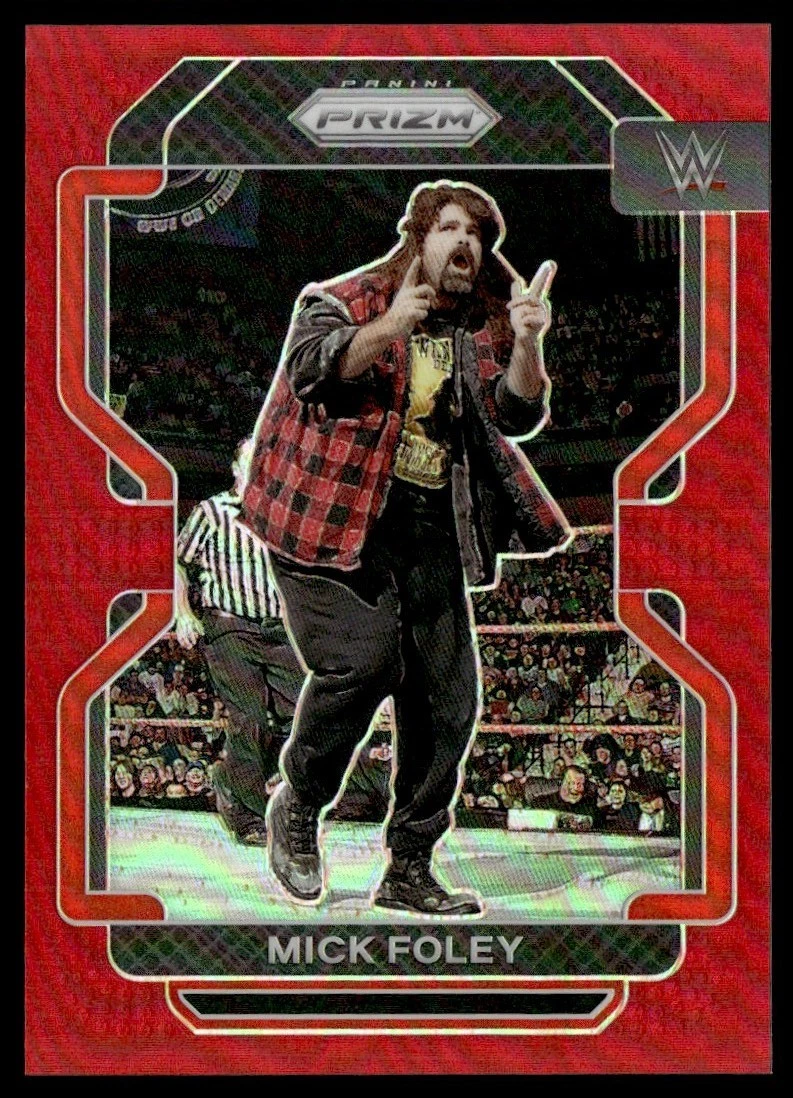 2022 Panini Prizm WWE Red Mick Foley 155/299 #190