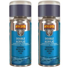 Hycote Colour Spray Paint XDVX727 Vauxhall Metro Blue 150ml x2