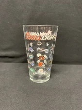 COORS LIGHT NFL Official Beer Sponsor Vintage Drinking Glass 16oz 32 Team Logos