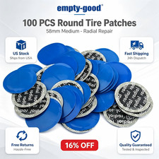 100 Pcs 58mm Medium Round Radial Tire Repair Patches Heavy Duty Rubber Patch