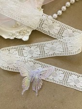 10 Yards Vintage White Crochet Lace Trim Ribbon, Great for Sewing  Crafts
