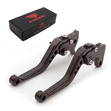 Motorcycle Adjustable Brake Clutch Levers Black Lever with Black Adjuster