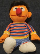 2003 Nanco Vintage SESAME STREET Workshop 10" ERNIE Plush Toy W/Loop To Hook