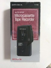 Optimus Micro-36 Microcassette Tape Recorder, Tested and Works