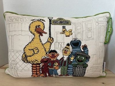 Sesame Street Retro Classic Characters Down Alternative Beaded Decorative Pillow