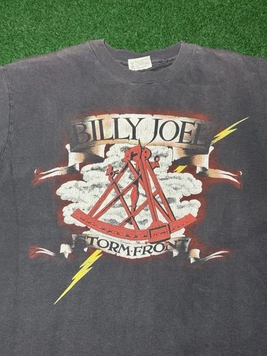 90s Billy Joel Concert T-shirt, Perfectly FADED Band 1990s vintage concert t-shirt, vintage, size M, single stitch, B+ condition