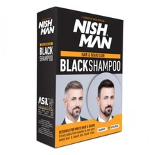 Nishman Black Shampoo Hair and beard care (200ml colorant)(200ml developer)